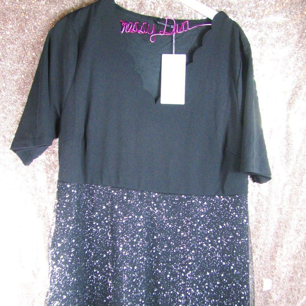 NWT BloomChic scalloped neck dress 18/2X - Picture 3 of 9